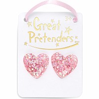 Boutique Glitter Hearts Clip On Earrings (assorted)