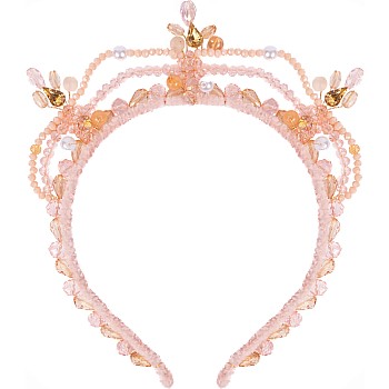 Blushing Crystals Beaded Tiara