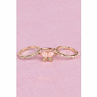 Chic Butterfly Garden Rings (Size Small)
