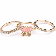 Chic Butterfly Garden Rings (Size Small)