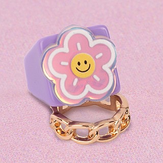 Boutique Chic Sunny Blooms Ring Set - 2pc