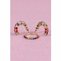 Boutique Chic Rockin' Rhinestone Earrings and Ring Set (Small)