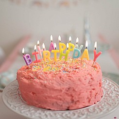 Party Candles - Rainbow Happy Birthday