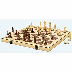 Folding Wood Chess Set, 16"
