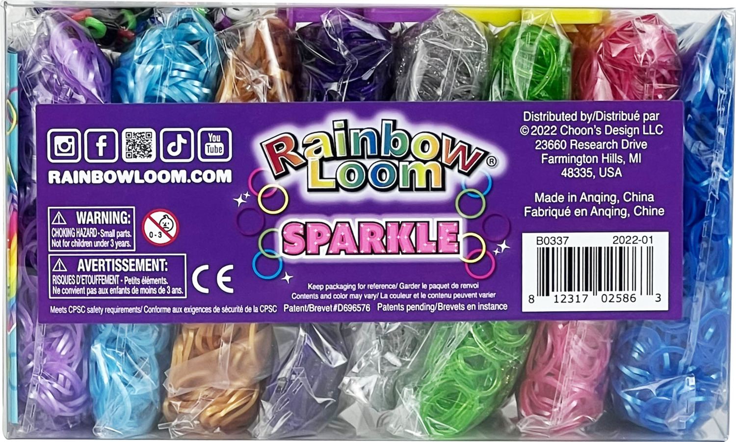 Rainbow Loom® Treasure Box DOTS Edition, 8,000 Rubber Bands in 8 Different  Polka Dots Colors, and a Bonus of 2 Happy Looms, Great Activities for Boys