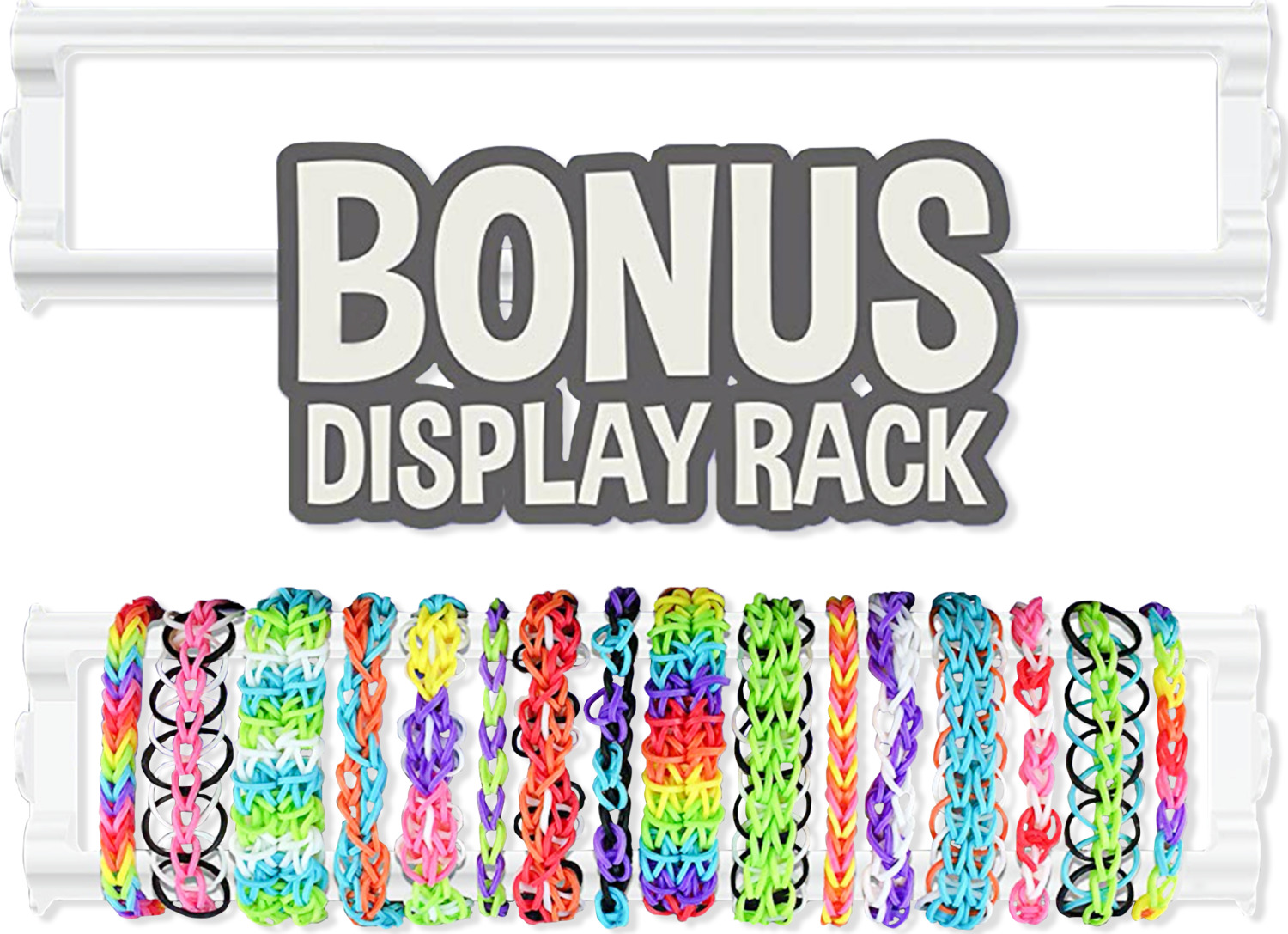 Rainbow Loom Kit with Assorted Rubber Bands, Kids Craft Set