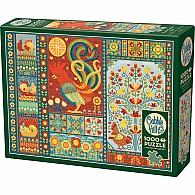 1000 pc Scandi Chicken Quilt puzzle 