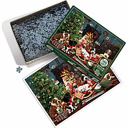 zCobble Hill 1000 Piece Jigsaw Puzzle - Christmas Puppies