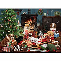 zCobble Hill 1000 Piece Jigsaw Puzzle - Christmas Puppies