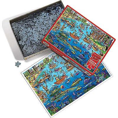 DoodleTown: Gone Fishing (1000 pc) Cobble Hill