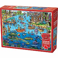 DoodleTown: Gone Fishing (1000 pc) Cobble Hill