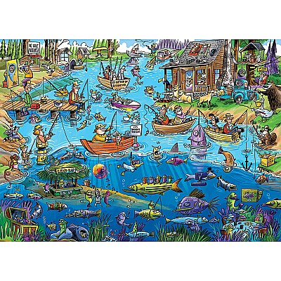 DoodleTown: Gone Fishing (1000 pc) Cobble Hill