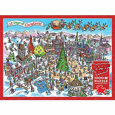 DoodleTown: 12 Days of Christmas (1000 pc) Cobble Hill