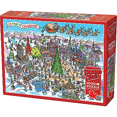 DoodleTown: 12 Days of Christmas (1000 pc) Cobble Hill