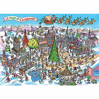 DoodleTown: 12 Days of Christmas (1000 pc) Cobble Hill