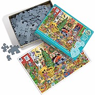 zCobble Hill 350 Family Pieces Puzzle - Catching Santa