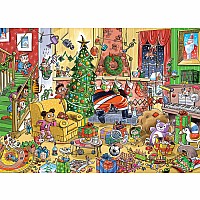 Cobble Hill 350 Family Pieces Puzzle - Catching Santa