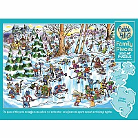 Cobble Hill 350 Family Pieces Puzzle - Hockey Town