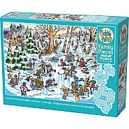 Cobble Hill 350 Family Pieces Puzzle - Hockey Town