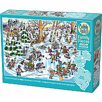 Cobble Hill 350 Family Pieces Puzzle - Hockey Town