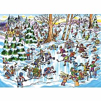 Cobble Hill 350 Family Pieces Puzzle - Hockey Town