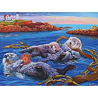 350 pc Family Puzzle Sea Otters