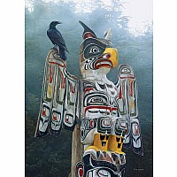 Totem Pole in the Mist 1000pc