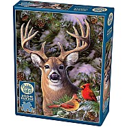 Cobble Hill 500 pc Puzzle - One Deer Two Cardinals