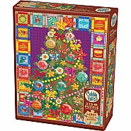 Cobble Hill 275 pc Puzzle - Christmas Tree Quilt