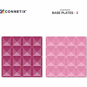 Connetix Pastel Pink & Berry Base Plate 2 pc