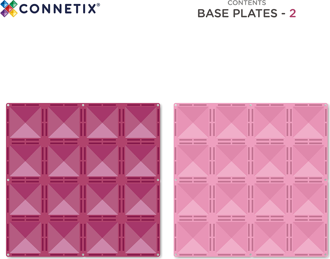 Connetix Pastel Pink & Berry Base Plate 2 pc