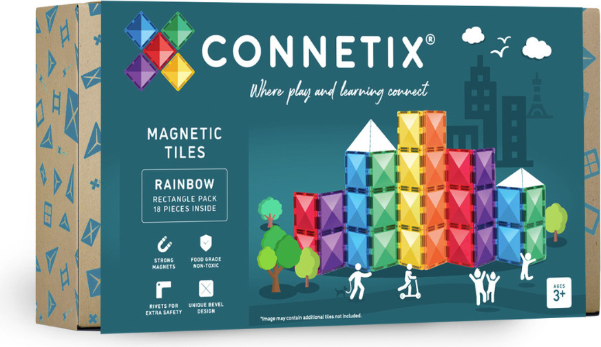 Connetix Rainbow Rectangle Pack (18 pc)