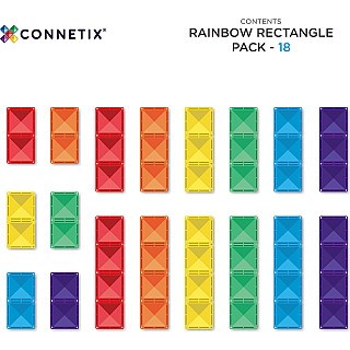 Connetix Rainbow Rectangle Pack (18 pc)