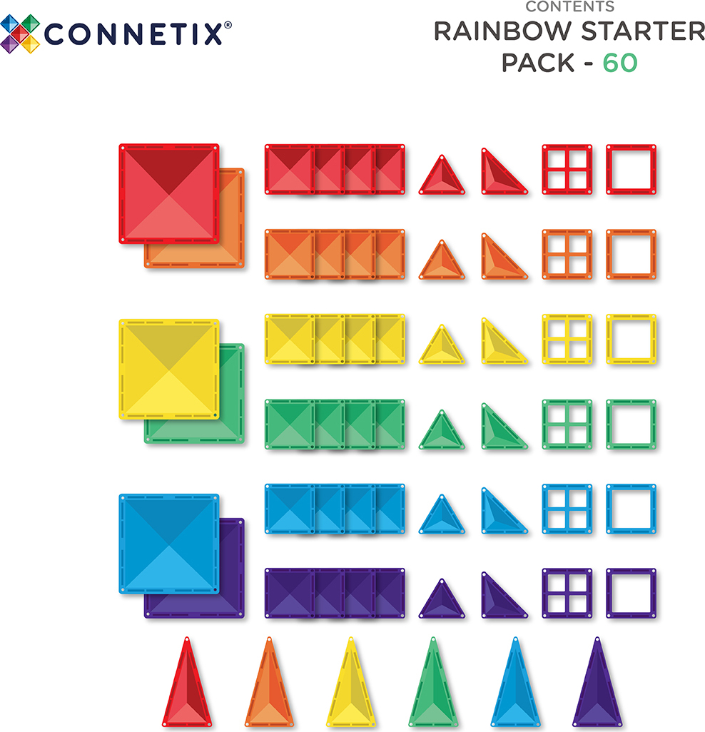 Connetix Rainbow Starter Pack (60 pc)