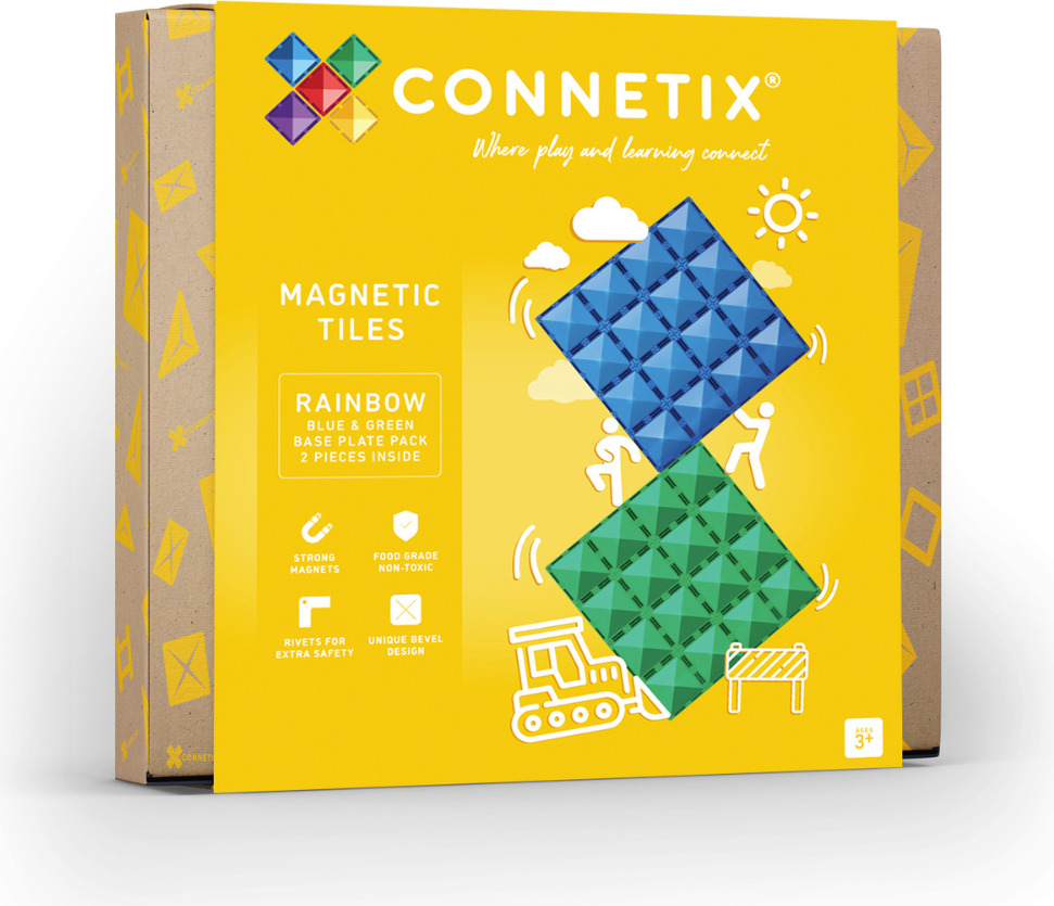 Connetix Rainbow Blue & Green Base Pack 2PC