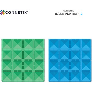 Connetix Rainbow Blue & Green Base Pack 2PC