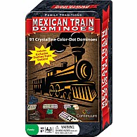 Family Traditions Mexican Train Dominos Tin