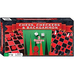 Checkers, Chess and Backgammon set