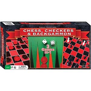 Checkers, Chess and Backgammon set