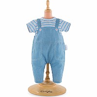 12" Striped T-Shirt & Overalls