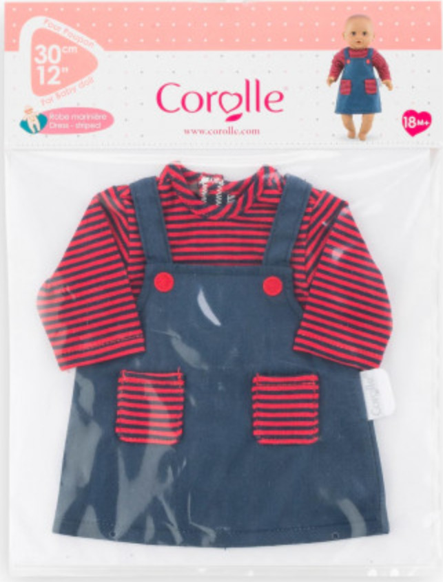 Striped Dress for 12" baby doll