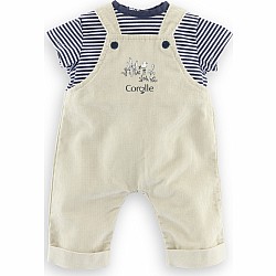 12" Dolls T-Shirt and Ecru Overalls - Loire Riverside