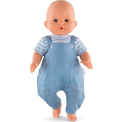 14" Striped T-Shirt and Overalls