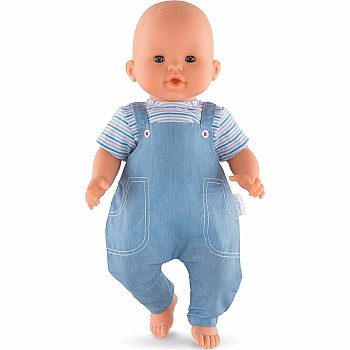 14" Striped T-Shirt and Overalls