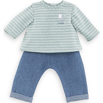 14" Loire Riverside, Pants & Striped T-shirt