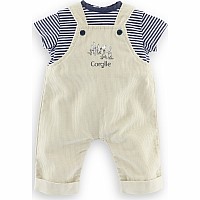 14" Dolls T-Shirt and Ecru Overalls - Loire Riverside