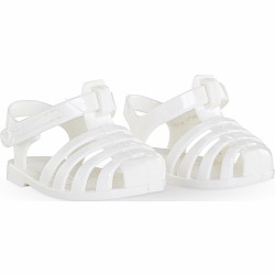 14" Dolls Sandals - White