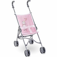 Umbrella Stroller - Pink Stripe - Baby Dolls 14" to 20"