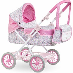 Doll Carriage, Bright Pink Floral