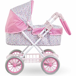 Doll Carriage, Bright Pink Floral
